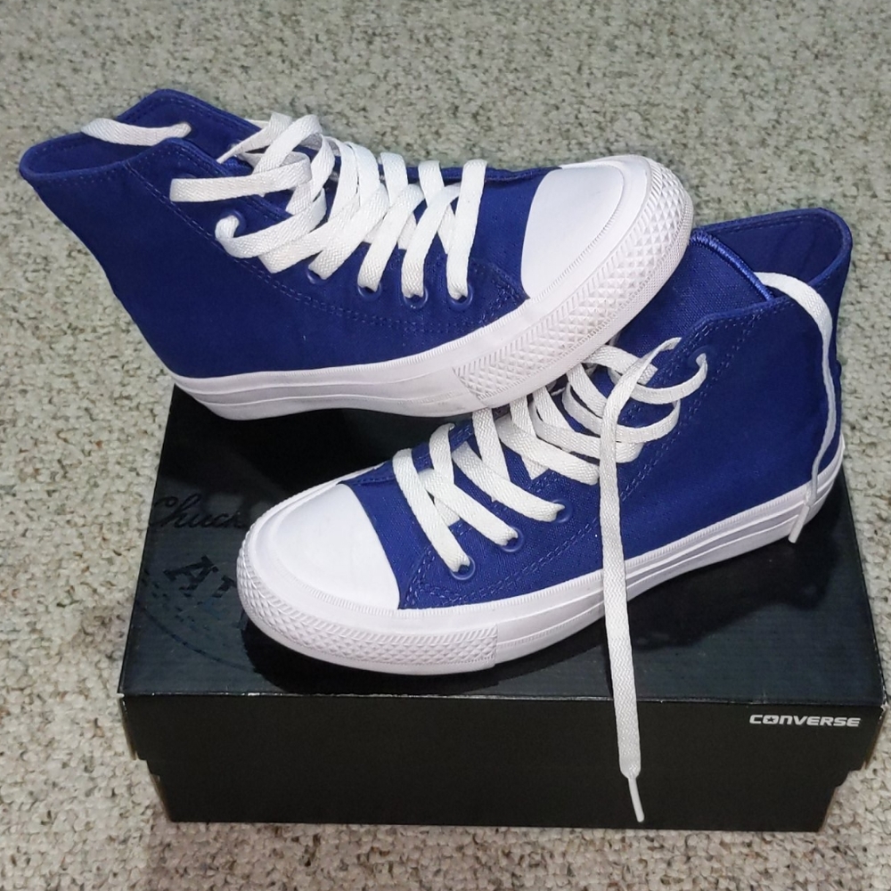 Blue High Top Converse